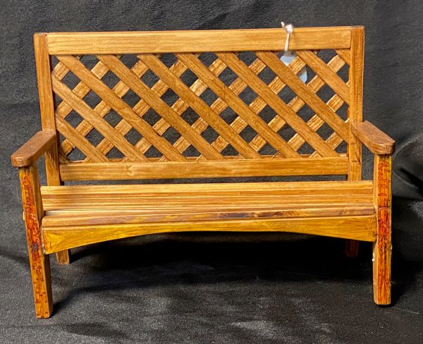 Furniture: Handmade Wood Bench (For 10-15" Dolls) 9.75" x 7" x 3.25"