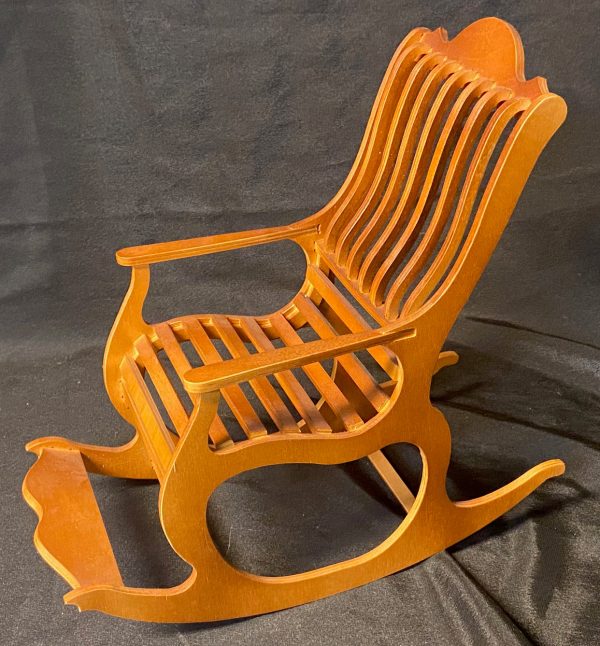 Furniture: Handmade Wood Rocking Chair for 14-17" dolls - Image 2