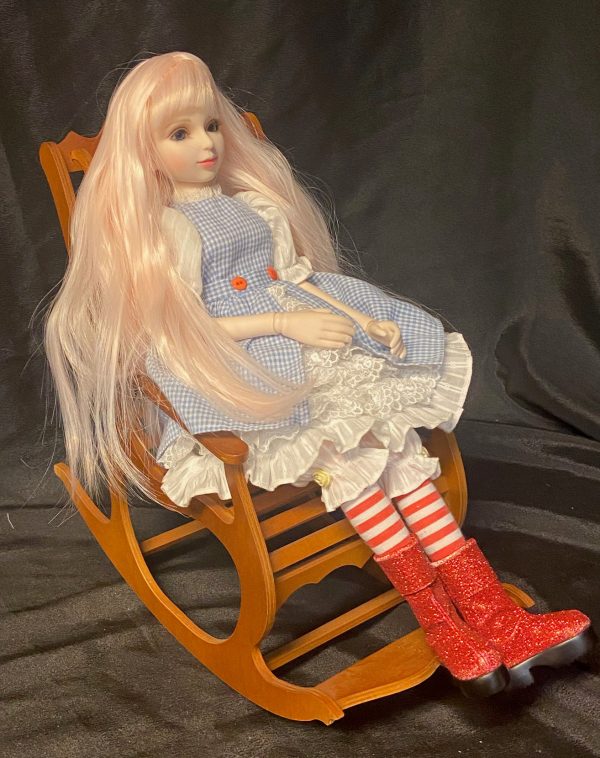 Furniture: Handmade Wood Rocking Chair for 14-17" dolls - Image 3