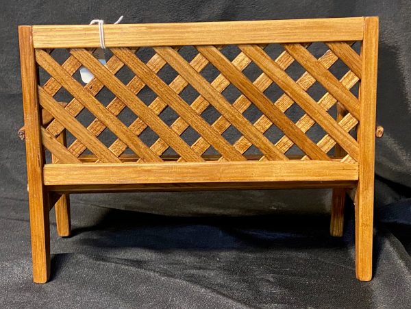 Furniture: Handmade Wood Bench (For 10-15" Dolls) 9.75" x 7" x 3.25" - Image 2