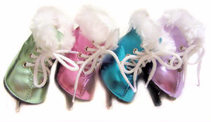 Furry Ice Skates (Metallic Green) 54mm