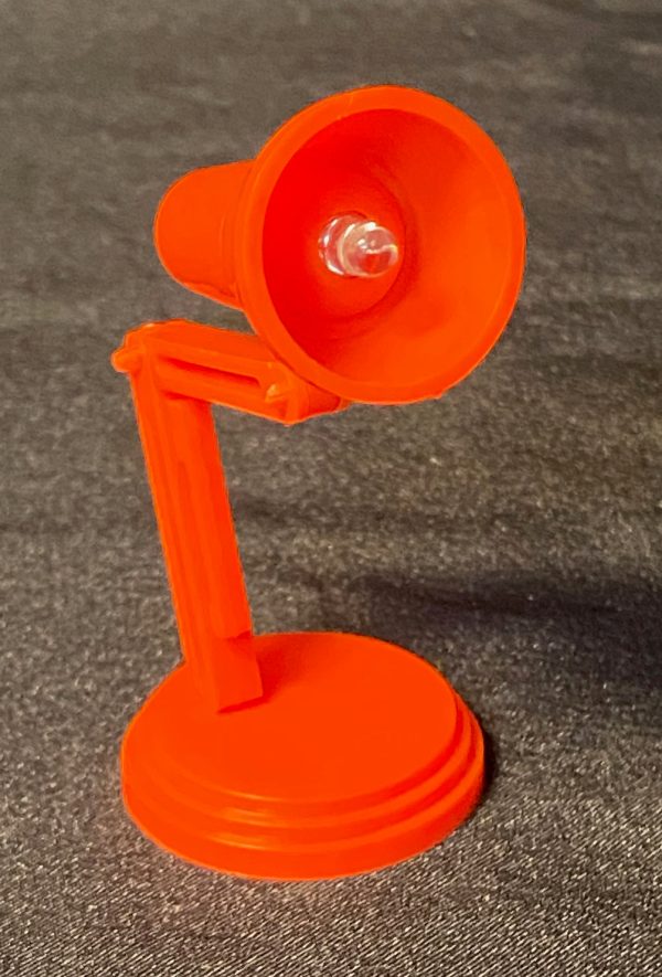 Furniture:  Red Desk Lamp with Light (For Size 1/6, 1/8) - Image 2