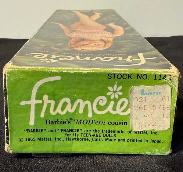 #1140 Vintage Francie Straight Leg Brunette MIB - Image 7