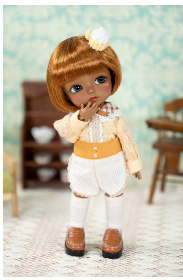 Lati Yellow Cafe de Lati Croffle Cheese (New Sculpt) Brown Tan Skin Nude 16cm