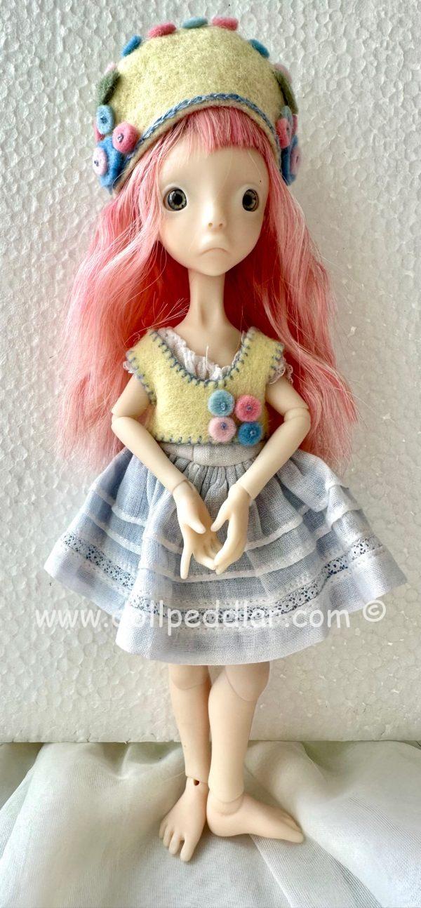 Circus Kane Milie 7" Powder Resin  Full  Pink Varigated Wig, Boneka fashion