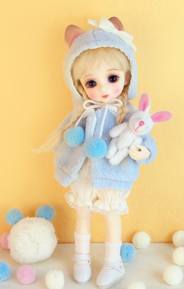 Mudoll Kitty Blue BeBe Set 19cm (7.5") Fits Dotory BeBe, Tiny Betsy, Midi Blyth, DolceBella
