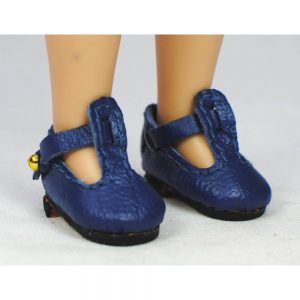 Leather T-Strap Shoes (Blue) 25mm x 12mm