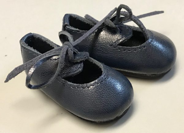 Navy Leather Tie Shoes - Dumpling, Bethany 04-045-033