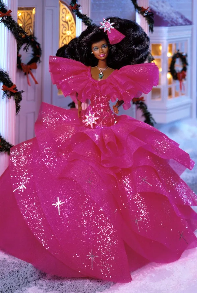 pink dress holiday barbie Barbie Doll 2020 Holiday (Brunette) main image 0