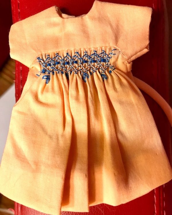 Dark Peach Smocked Dress (19cm)