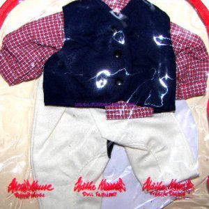 Kathe Kruse: Khaki Pants, Red Plaid Shirt & Vest 10″