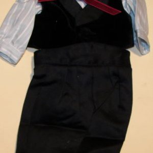 Kathe Kruse: Black Pants, Striped Shirt, Vest & Tie – 10″