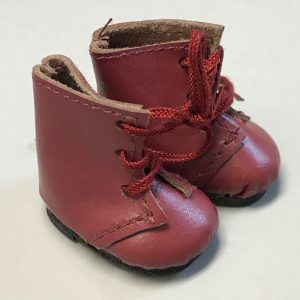 30mm Leather Lace-Up Boots (Burgundy) 30mm x 17mm