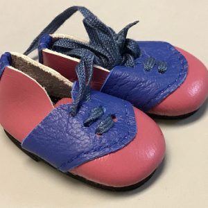Leather Lace-Up Shoes (Pink/Blue) 42N
