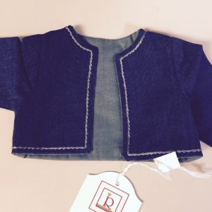 Navy Blue Jacket w/Green Lining & Stitching 30cm