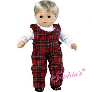 Plaid Tartan Jumper & White Turtleneck 15″ (Bitty Baby/Etc)