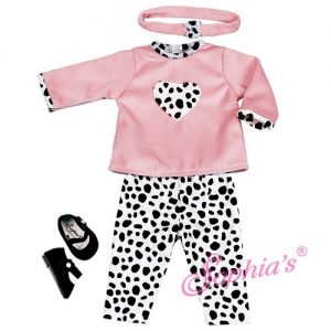 Dalmatian Outfit w/Headband 15″ (Bitty Baby/Etc)