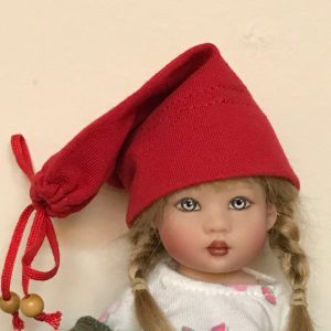 Red Stocking Style Hat 18cm (Fits Riley, etc)