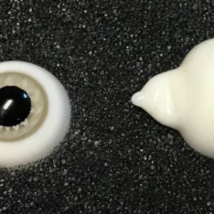 Glass Round Eyes (Pale Gray) 16mm