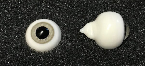 Glass Round Eyes (Pale Gray) 16mm