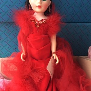 Vintage Scarlett O’Hara 21″ Red Velvet Gown Jackie Scul