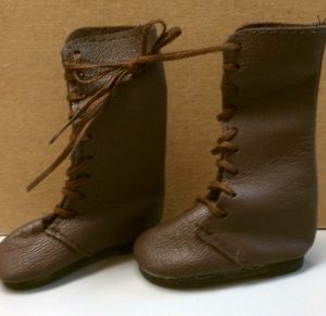 Tall Tie Leather Boots (Black Patent) 57mm (MSD/Kish 14″)