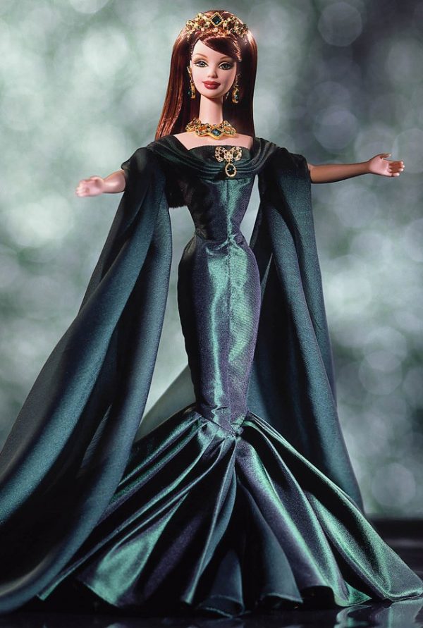 25680 Empress of Emeralds Barbie NRFB in Shipper