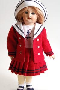 Red Sailor Dress and Jacket 28cm (Bleuette)