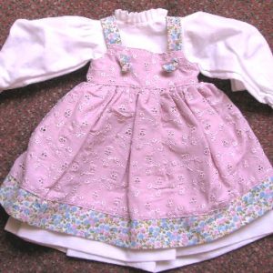 Fits 15 – 17″  German  Lavendar Eyelet Dress