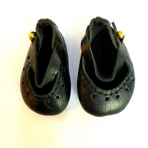 30mm Mary Jane Leather Shoes w/Hole Punch (Black)