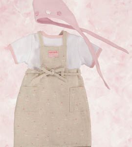 Apron Dress w/Scarf 18-19.5″ Dolls