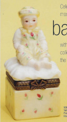 Yellow Rosebud Porcelain Box