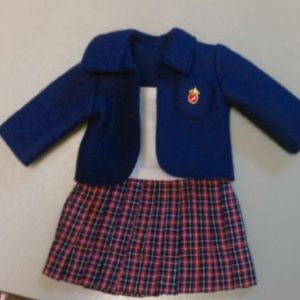 Navy Plaid School Dress and Jacket 36cm 14″