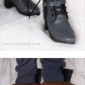 40B-S1(G) Gray Lace Up Boots (SoulKids Boy) 45-47cm