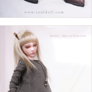 40GF-S1(DB) Dark Brown Riding Boots (SoulKids Girl) 43cm