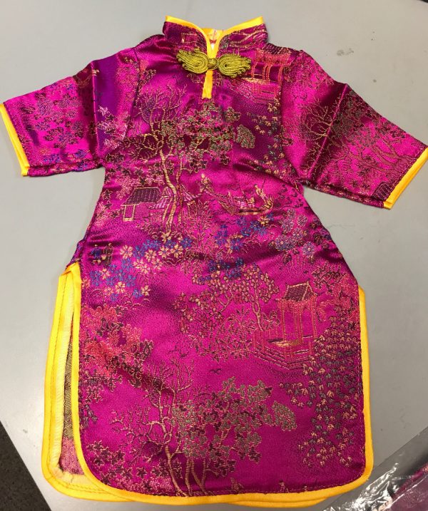 Fuchsia Chinese Style Dress 18"