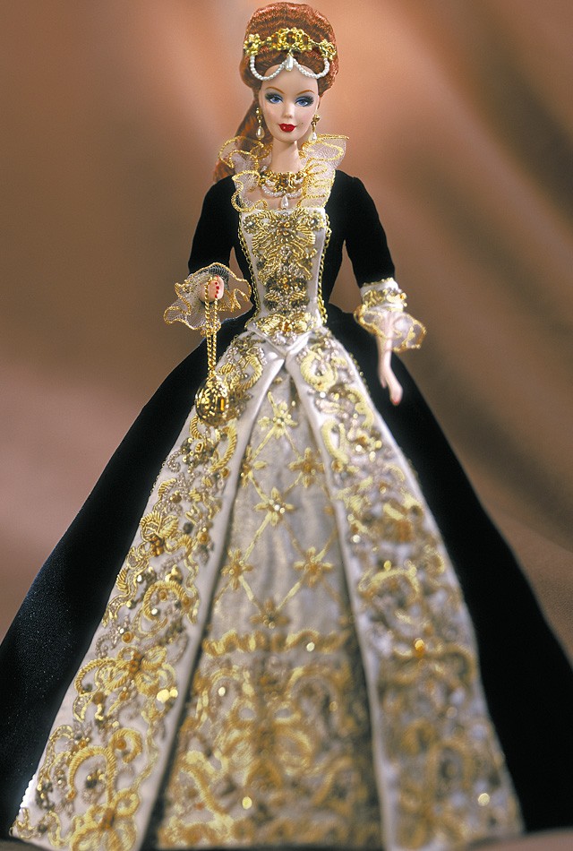 14311 Holiday Jewel Barbie Porcelain Doll Peddlar