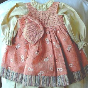 DP-Modelle Peach Crochet & Print Dress 50cm (24-26″ Dolls)