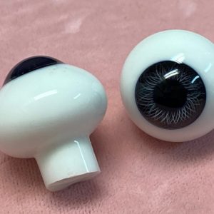 Solid Paperweight Glass Eyes (Black) 24mm
