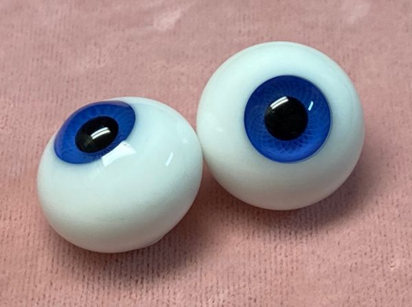 Solid Paperweight Glass Eyes (Dark Violet) 24mm