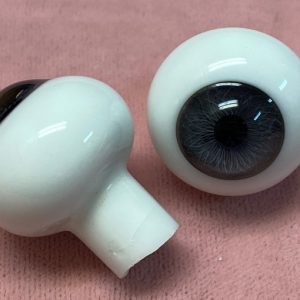 Solid Paperweight Glass Eyes (Dark Gray) 20mm