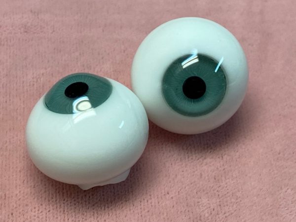 Solid Paperweight Glass Eyes (Green) 14mm