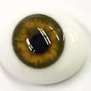 Glass Round Eyes (Hazel) 6mm