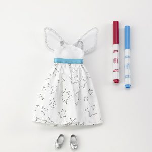 Pixie Doodles Silver Starlight Outfit 9″