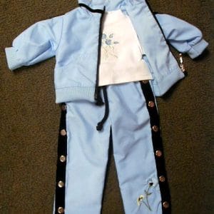 Light Blue Warm Up Suit and Shirt 18″