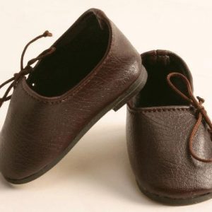 Brown Leather Shoes with Laces 18″