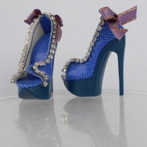 Peep Toe Pump w/Rhinestones (Blue) 16″ Ellowyne & Antoinette