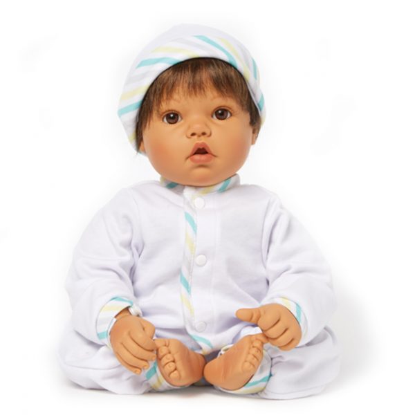 Newborn Nursery Baby Face (Med. Skin/Brown Eyes/Brown) 19"