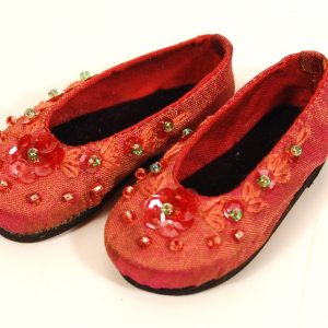 Silk Embroidered Ballerina Flats 57mm (some MSD; 14″ Kish)