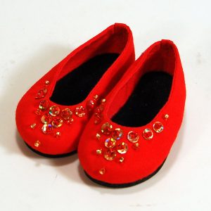 Cotton Ballerina Flats (Red) 57mm (Narae/Unoa/14″ Kish)